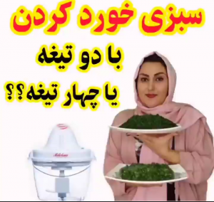 سبزی خرد کردن با 2 تیغه و 4 تیغه خردکن مایللوکس